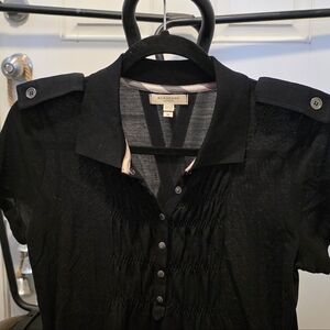 Burberry Elegant Black Short Sleeve Tee